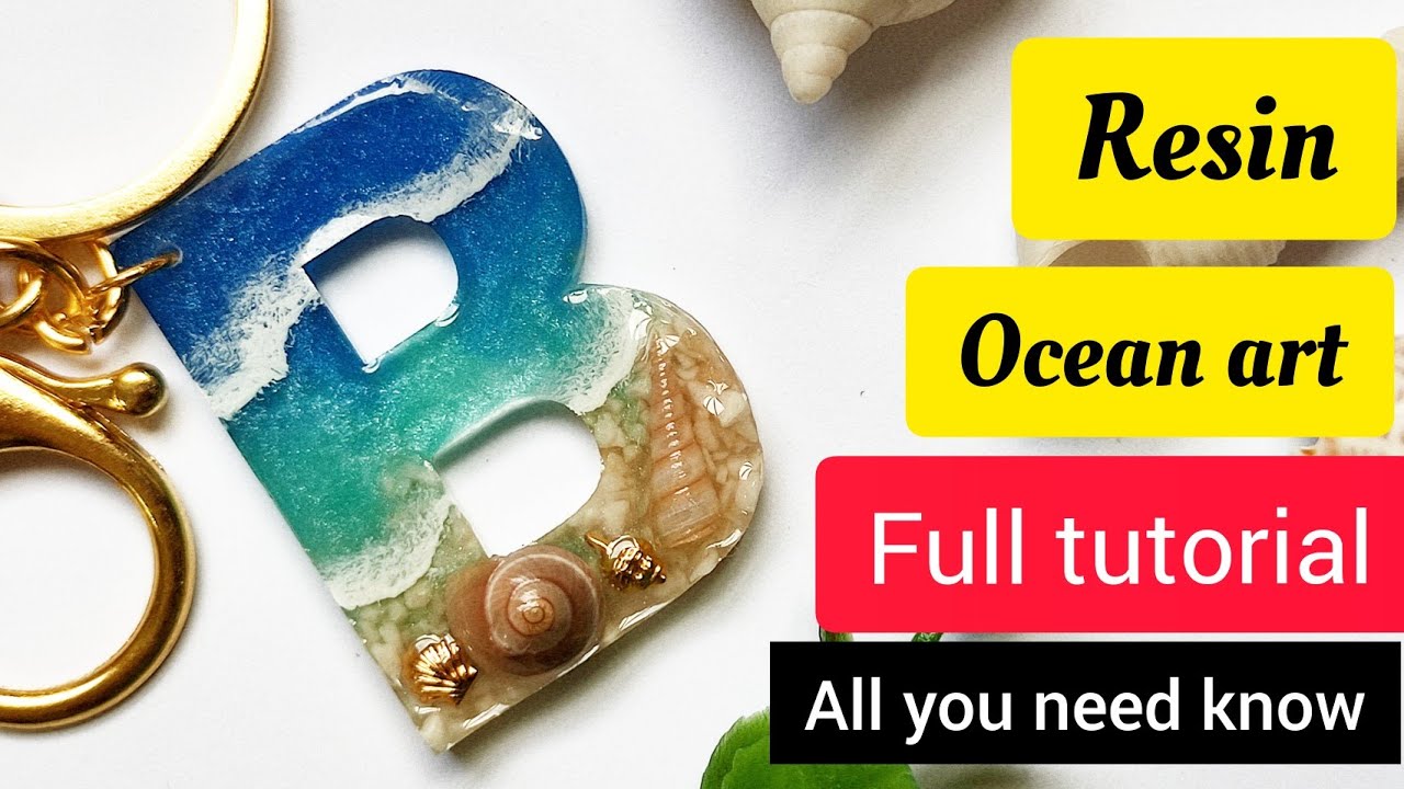 Making Resin Ocean Letter Keychain/Best Wave Effect for Small Pieces