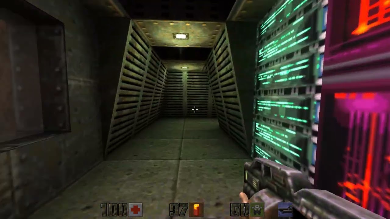 Quake II (PSX port) 02 "Outer Base" (Nightmare difficulty/No death)