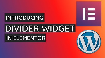 How to Add and Style Divider Widget In Elementor - Elementor Tutorial