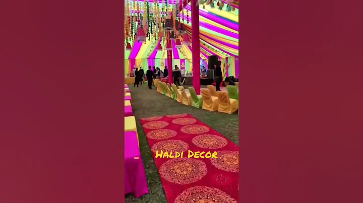 Multicolor Haldi Decor Gazeebo with complete Sajjangot sitting..!!!