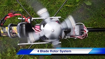 Trex 450 Helicopter with 4 Blade Rotor Head - Test Flight