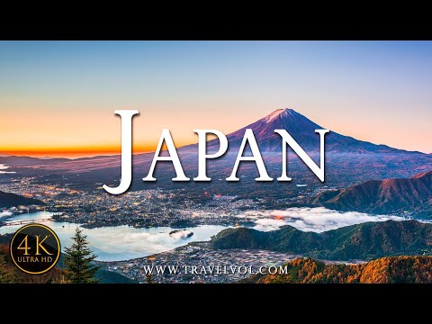 JAPAN Fly over Beautiful Nature Scenery with Beautiful piano music