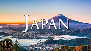 AMAZING JAPAN 4K Fly over Beautiful Nature Scenery with Beautiful piano music | 4K ULTRA HD