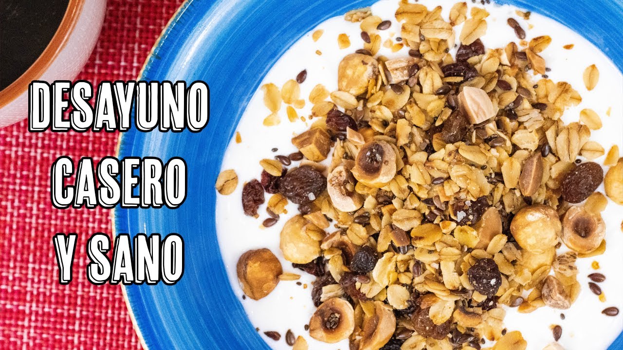 Granola Casero o Muesli Receta de Desayuno Saludable de Avena y