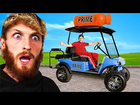 Surprising Logan Paul with a Prime Golf Cart!