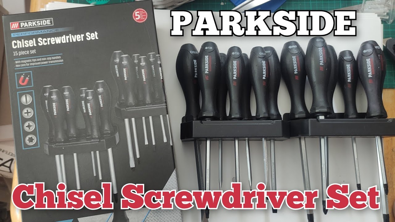 Parkside Performance Screwdriver Set Review Chisel Screwdriver - YouTube