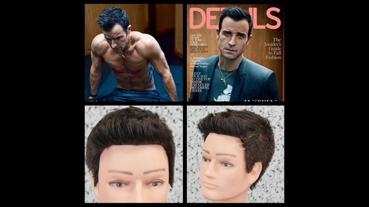 Justin Theroux - Details Mag Cover Haircut Tutorial - YouTube