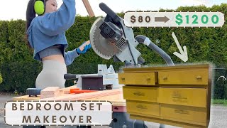 I do THIS for a living?!? | PAINTED FURNITURE FLIP w/ SPRAYER | DIY WIFE Wood Base | Power Tool FUN