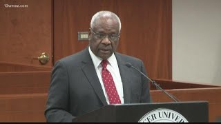 Celebrity Supreme Court Justice Clarence Thomas speaks at Mercer Net Worth