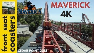 Maverick POV 4K On-Ride Cedar Point Roller Coaster Front Seat 2018 Intamin Blitz