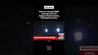 Reporter abruptly ENDS coverage after ICE deploys chemicals at protest