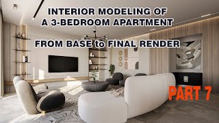 Interior Modeling of a 3-Bedroom Apartment | False Ceiling Design, Lighting & HVAC Setup – Part 7
