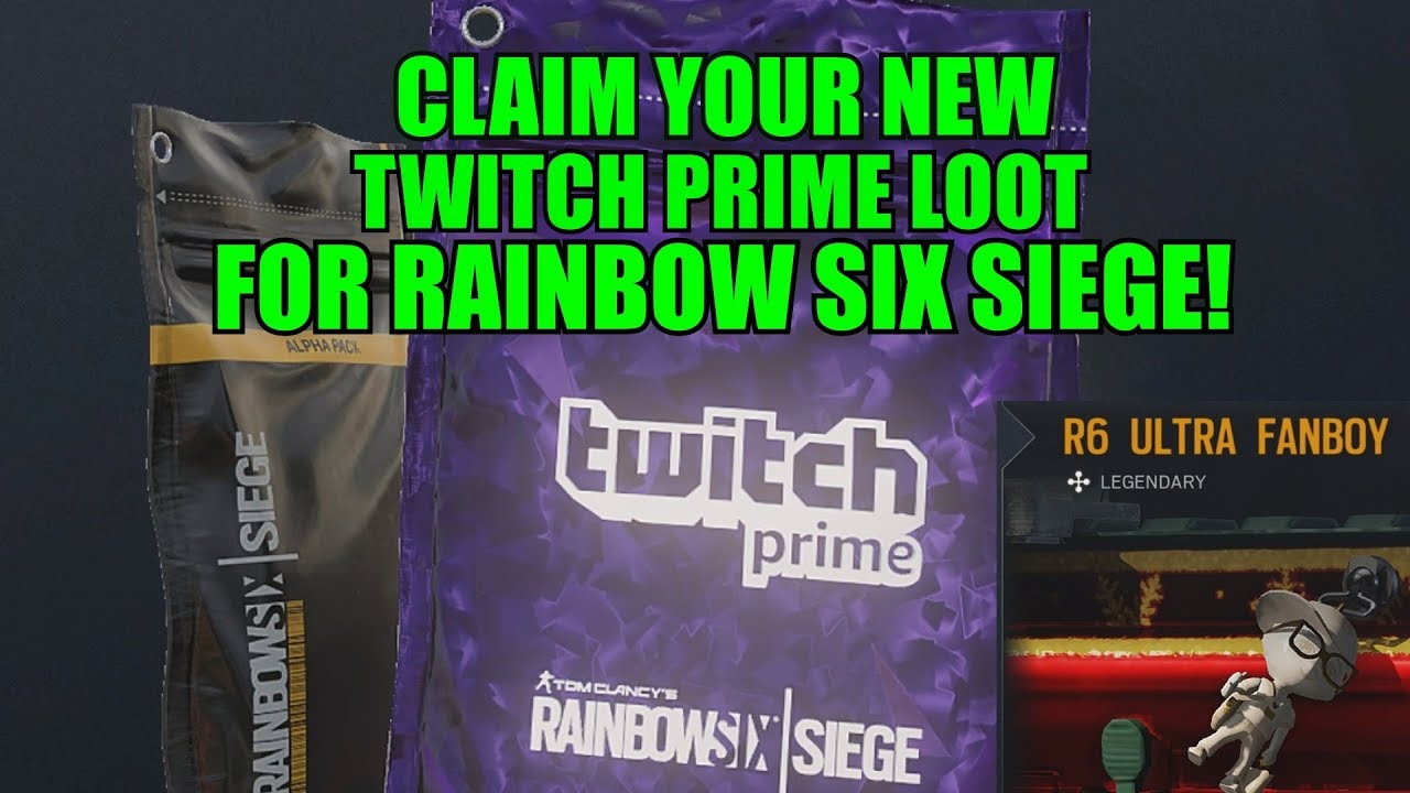 New Rainbow Six Siege Twitch Prime loot