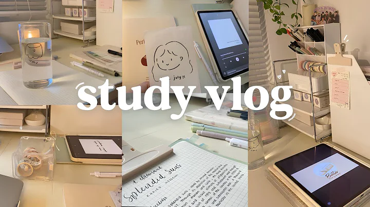 STUDY VLOG |  slow morning, notes, study productive, lots of studying⋆˚✿˖🪴