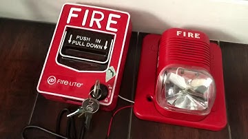 Fire-light BG-12L with System sensor Spector alert classic horn strobe set on continuous.