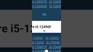 Core i5 12490 vs Core i5 12400f