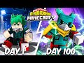 I Survived 100 Days as Deku in My Hero Academia Minecraft… Here’s What Happened