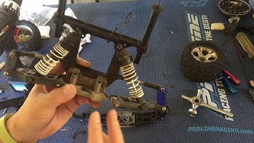 Racing2Learn: Slash 2WD Monster Truck Slashpede Brushless Replacing Broken Bulkhead and Shock Tower