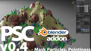 Particle Systems Collider - Blender 2.8+ Addon - Pointiness, Mask Particles Features