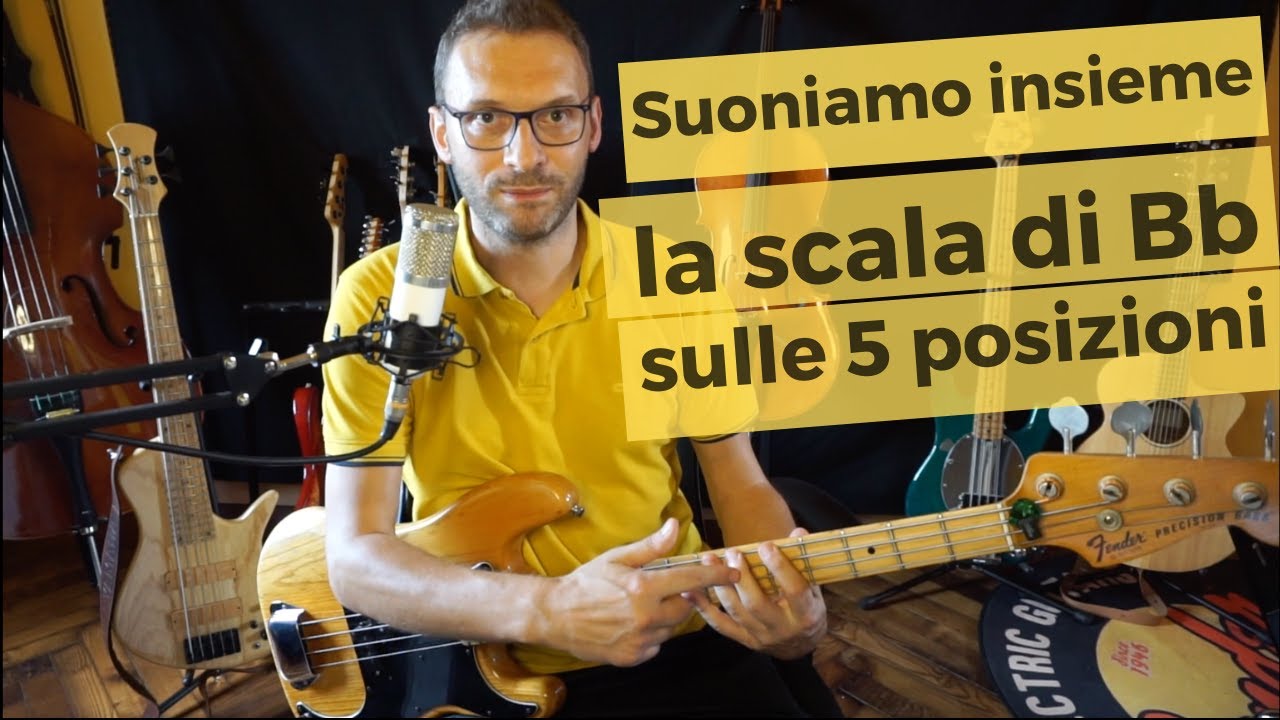 Suoniamo insieme ed impariamo la scala di Bb maj sulle 5 posizioni