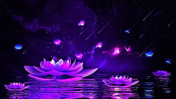 Peaceful Night 💜 Soothing Deep Sleep Music ★ Calming Meditation Healing 528Hz