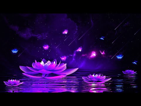 Peaceful Night 💜 Soothing Deep Sleep Music ★ Calming Meditation Healing 528Hz