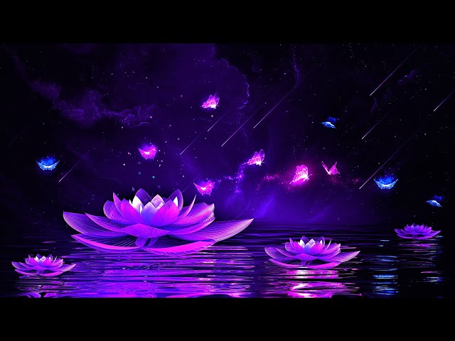 Peaceful Night 💜 Soothing Deep Sleep Music ★ Calming Meditation Healing 528Hz class=