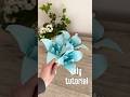 PAPER LILY TUTORIAL 🪻 #shorts