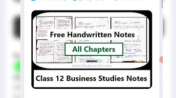 FREE Class 12 Business Studies Handwritten Note PDF DOWNLOAD | All Chapters - StudyCart24