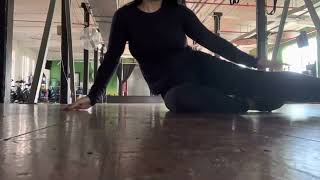 Exotic dancer floor work routine practice
