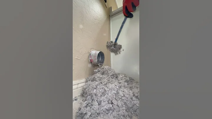 First dryer vent cleaning since 2004. 20 years of lint! #oddlysatisfying #dryerventcleaning #asmr