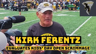 BETTER OR WORSE? | Kirk Ferentz evaluates Iowa Football open scrimmage performance | FULL INTERVIEW