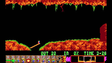 Lemmings - Tricky Level 1: "This Should Be a Doddle!" (1991) [MS-DOS]