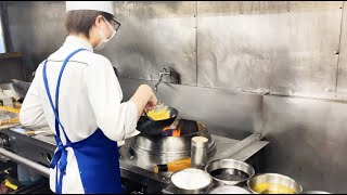 中華女子なっちの調理師への道【炒飯４】Nacci做的炒饭是烹饪实践的一部分　Nacci makes fried rice as part of the cooking practice. part4 screenshot 1