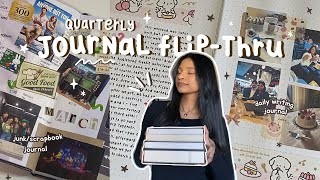 q1 journal flip through ೃ࿔ scrapbook + journal page ideas!