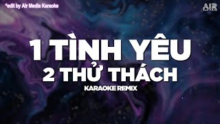 Karaoke Một Tình Yêu Hai Thử Thách Remix (Tone Nam) - Luân Ken | Lòng Người Khó Nói Em Ơi Remix