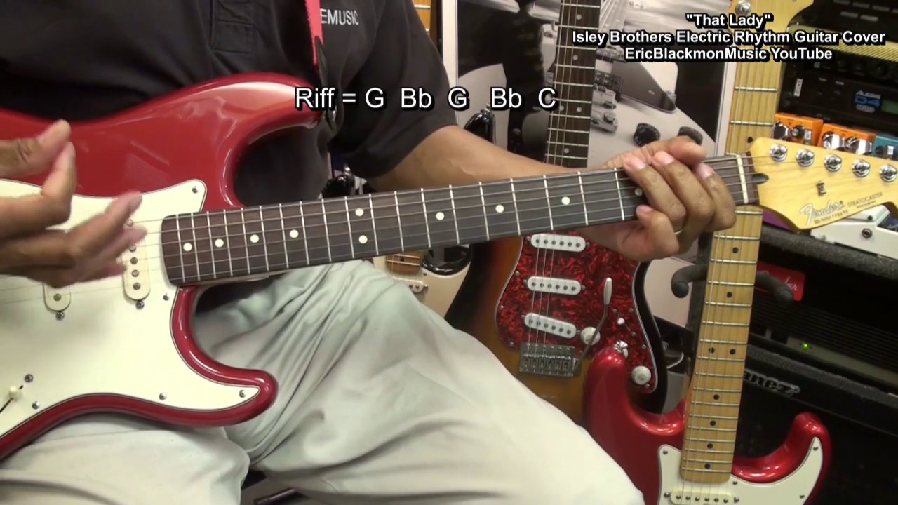 usa play greenville sc Who's THAT LADY The Isley Brothers Electric Rhythm Guitar Play Along W Chords EricBlackmonGuitar HD