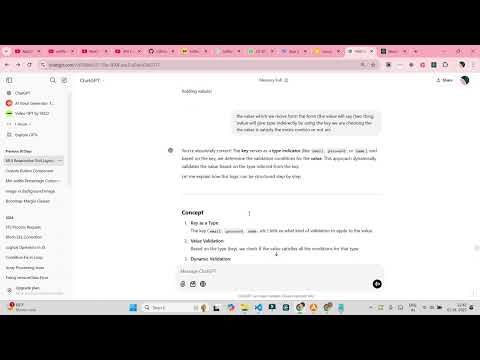 form validation dynamic for the key