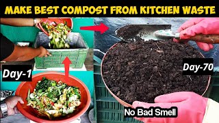 How to make Compost from kitchen waste | No Smell | Fast and easy trick