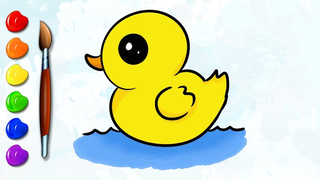 How to Draw a Cute Duck for Kids ???? - YouTube