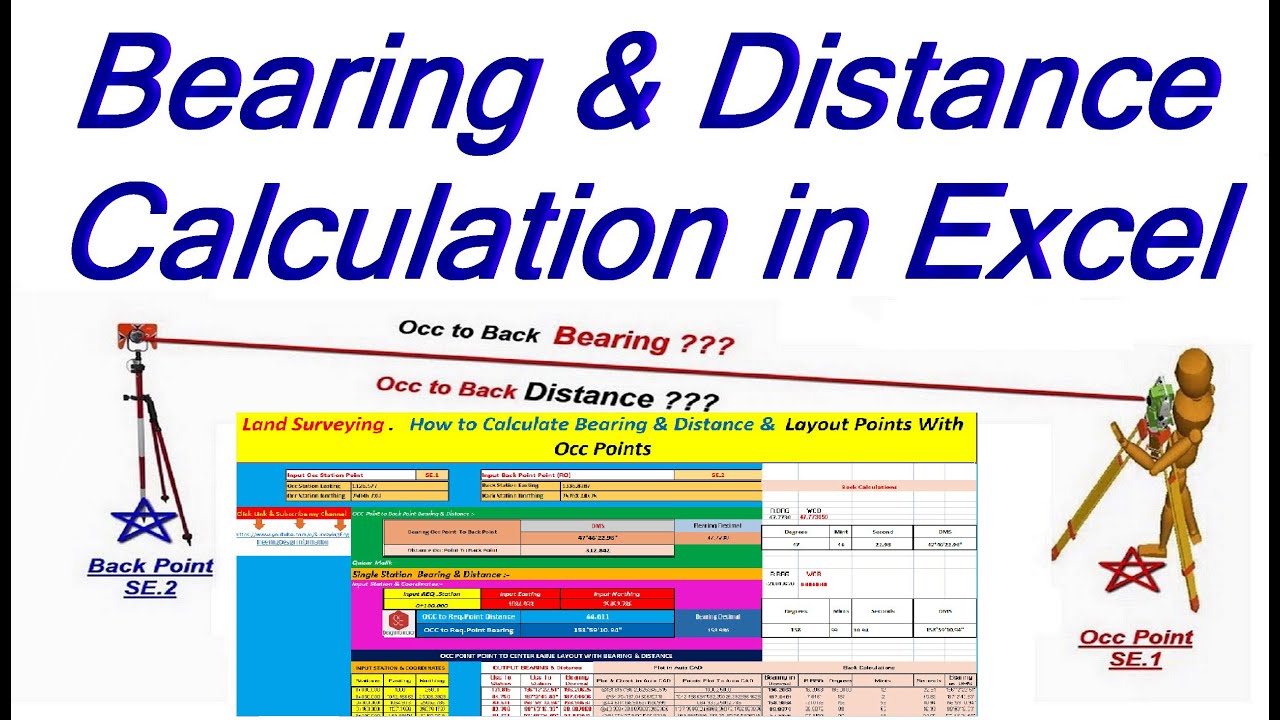 Bearing Distance Calculation In Excel YouTube Bearing Distance Calculation In Excel YouTube