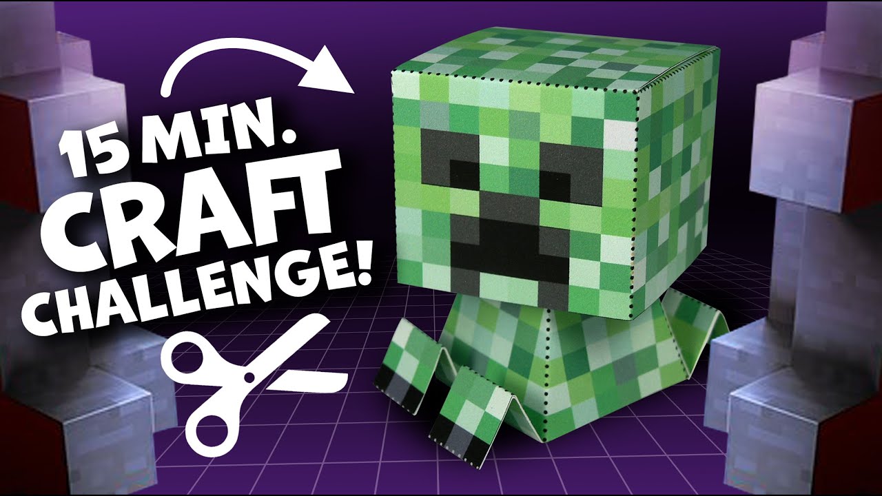 I Love Doing All Things Crafty: 3D Paper Minecraft Creeper Treat