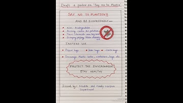 Thumbnail of poster making on say no to plastic ll poster making class 9/10/11/12
