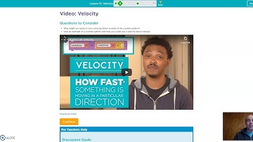 Code.org Lesson 15 Velocity