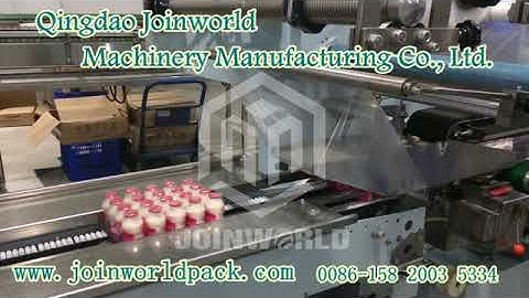 Joinworld 4X5 bottle milk big pack shrink flow wrapping machine