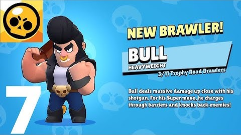 Brawl Stars : Mobile Gameplay Walkthrough Part 7 - Unlock Bull (Android iOS)