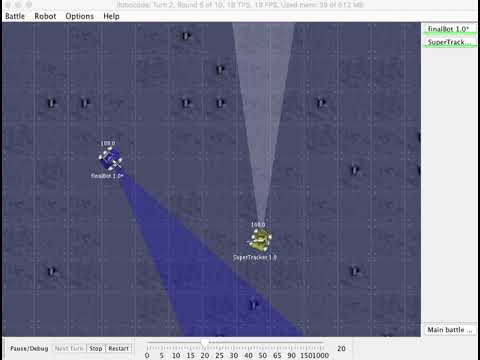 My Robocode Bot vs SuperTracker