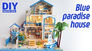 DIY Miniature Dollhouse Kit ㅣBlue Paradise Houseㅣ블루파라다이스 하우스ㅣ미니어처하우스ㅣ박소소(soso miniature)