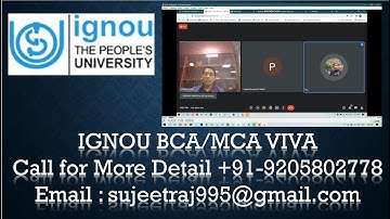 IGNOU BCA/MCA VIVA LIVE MCSP60/BCSP64/MCS44
