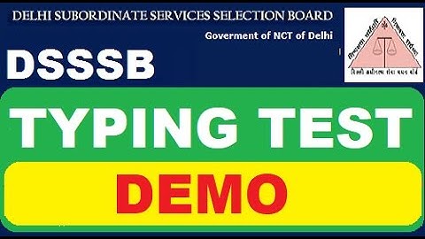 DSSSB Typing Test Demo Full Detail | Subham Sen
